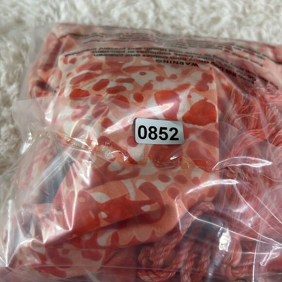 Maria Oliver Top Womens size XS Lara coral wax tassels cotton boho Blouse Floral - Picture 12 of 12